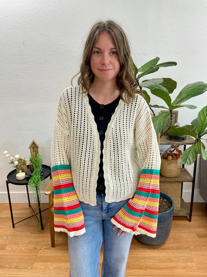 Bold Crochet Cardigan