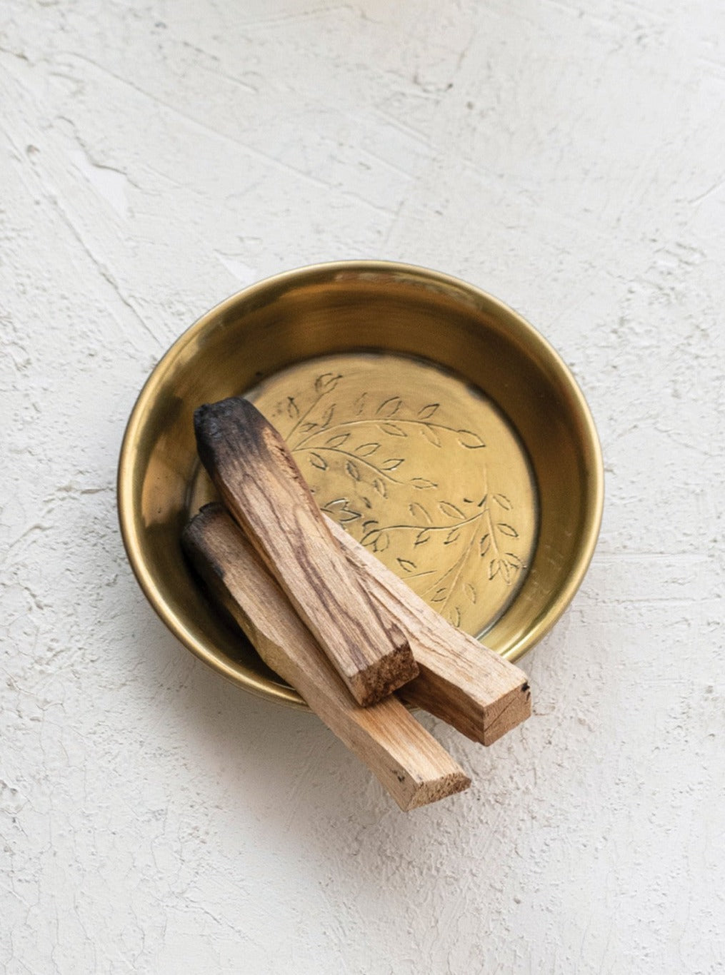 Brass Floral Metal Dish