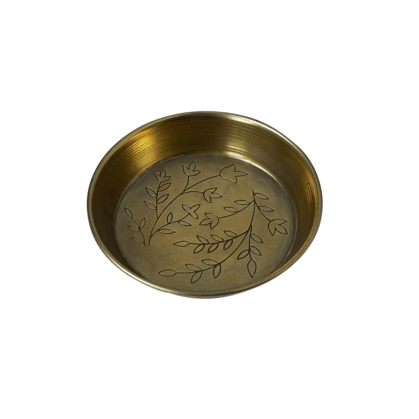 Brass Floral Metal Dish