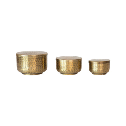 Hammered Gold Canisters