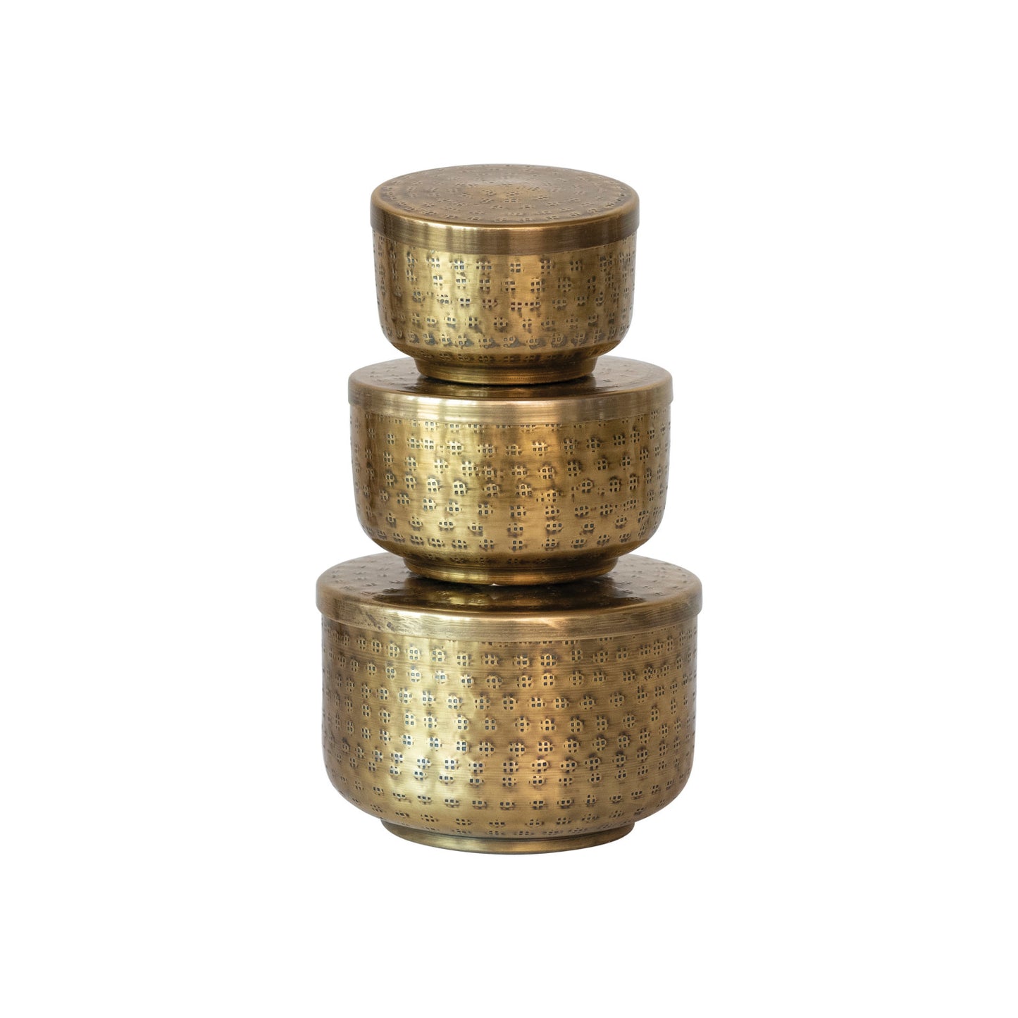 Hammered Gold Canisters