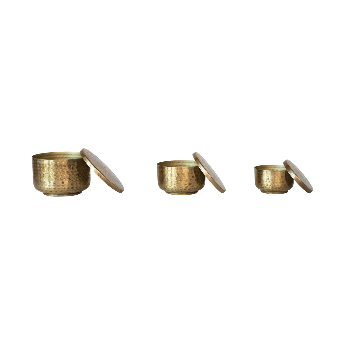 Hammered Gold Canisters