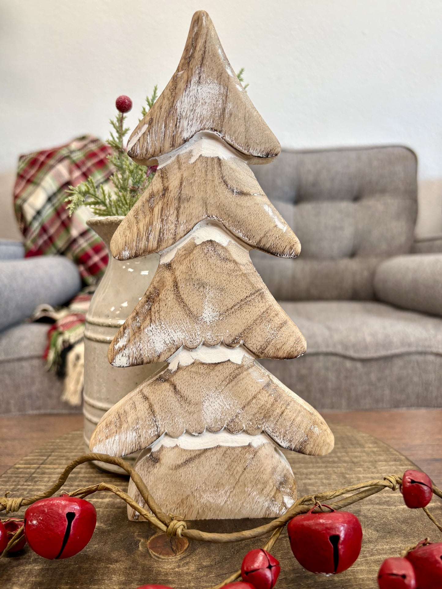 Tiered White Washed Tree