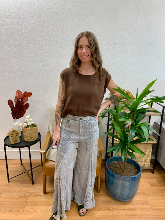 Lace Godet Pants