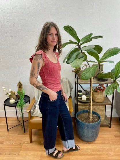 Risen Cuffed Barrel Jeans