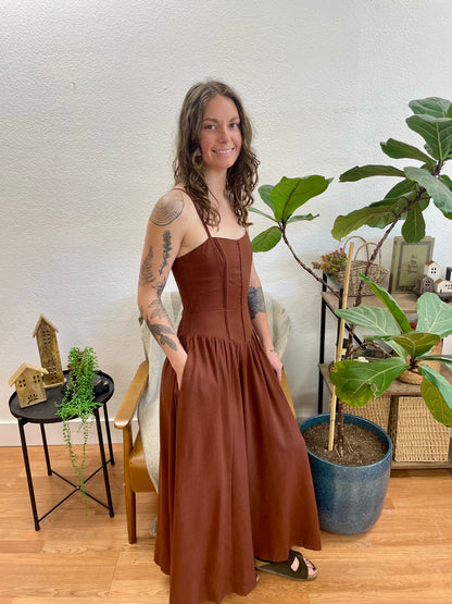 Brown Corset Dress