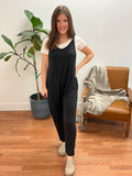 Black Relaxed Jersey Jumpsuit