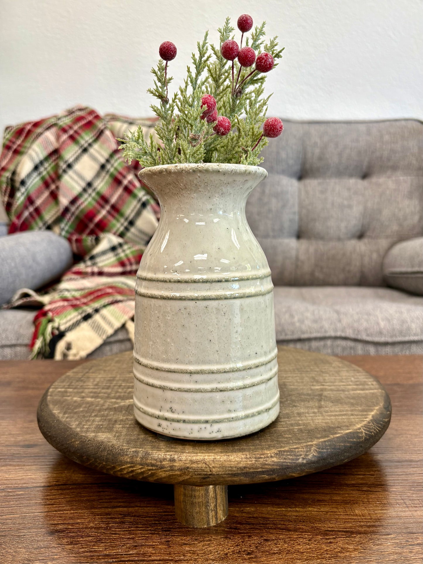 Off White Textured Vases