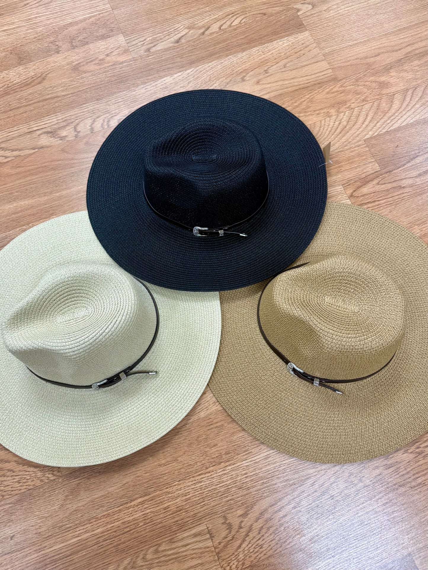 Straw Braided Belt Strap Fashion Hat