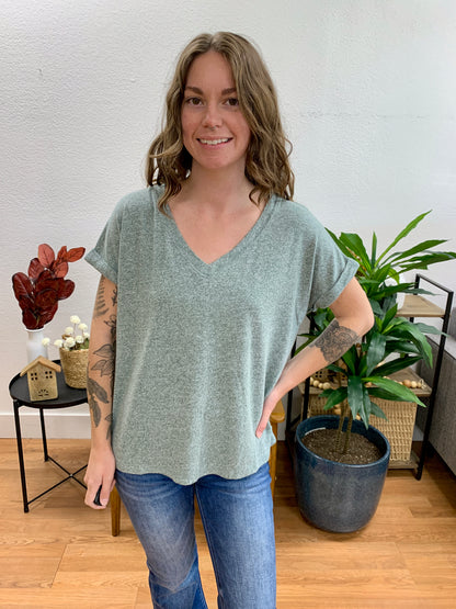 Jade Soft Melange Tee