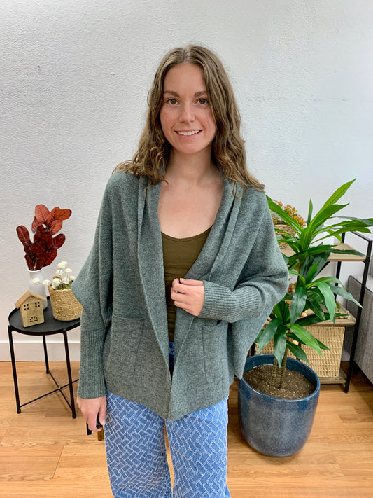 Charcoal Dolman Cardigan