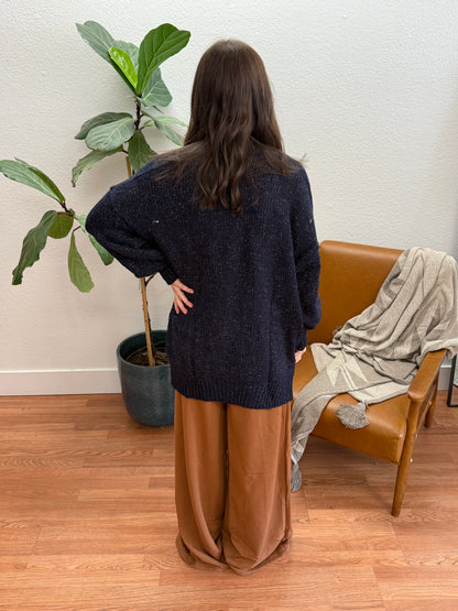 Navy Kimono Batwing Cardigan