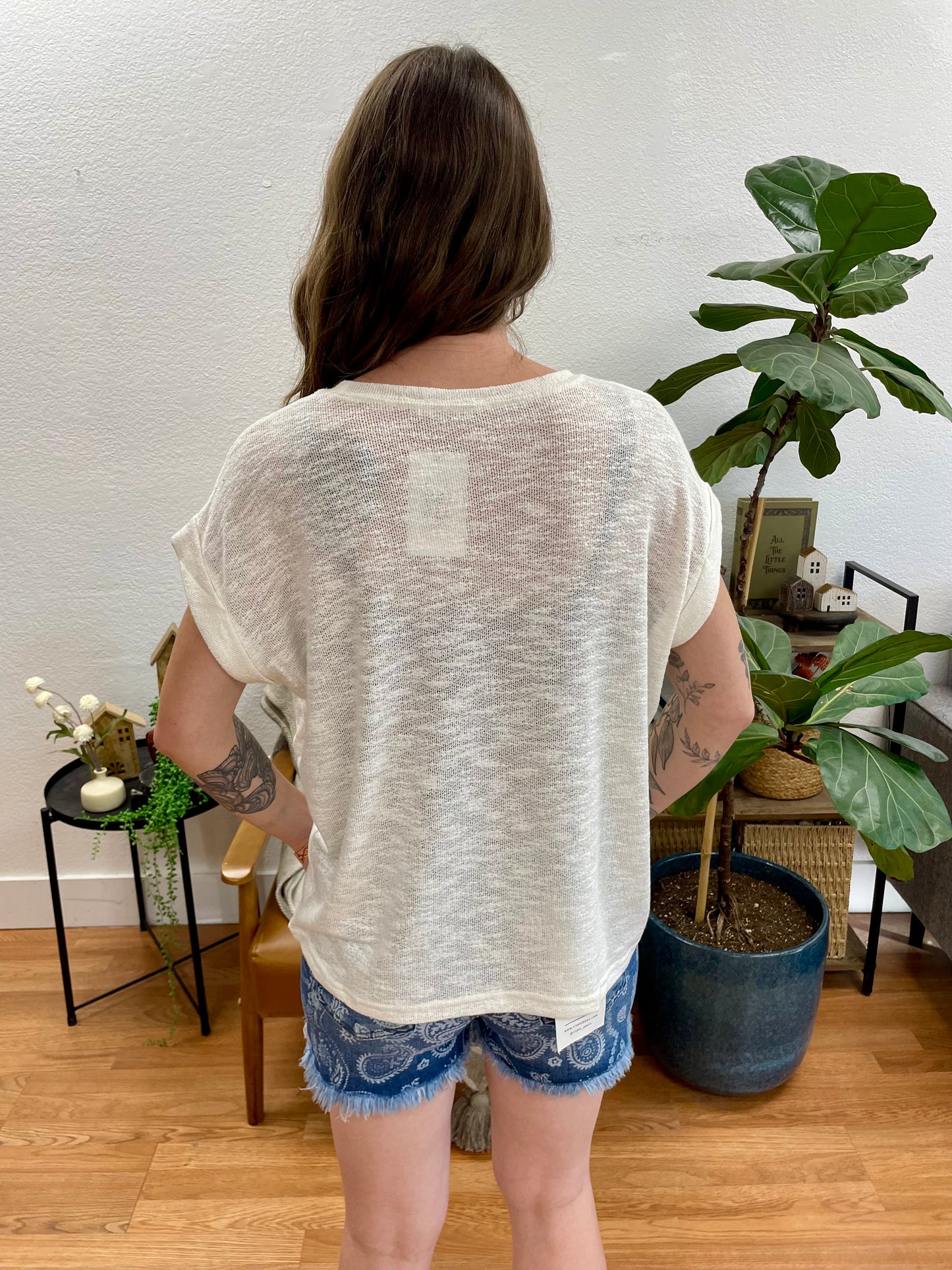 Ivory Hacci Slub Tee