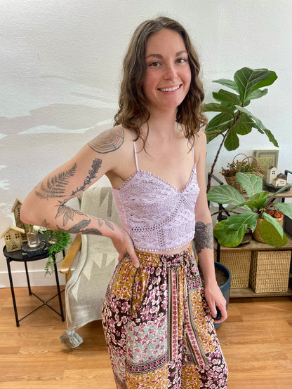 Mauve Crochet Bralette