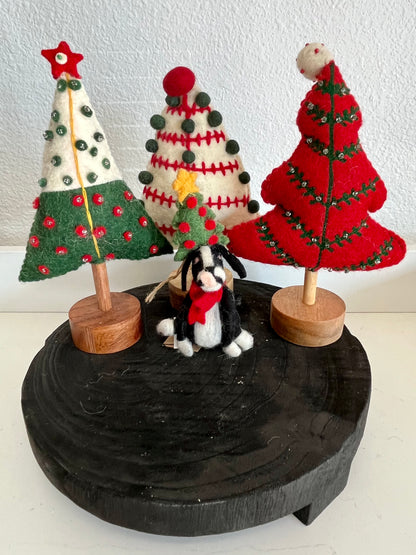 Wool Felt Dog Ornament