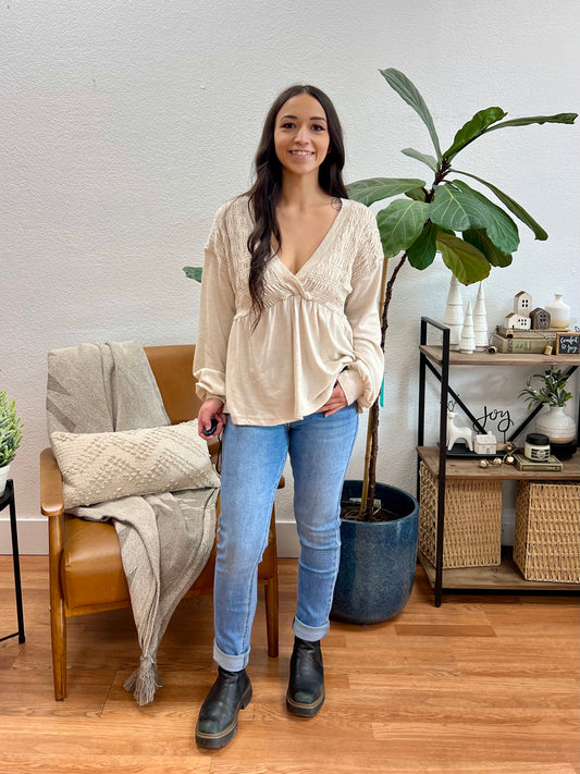 Mica Glacial Blue High Rise Skinny Leg Jeans