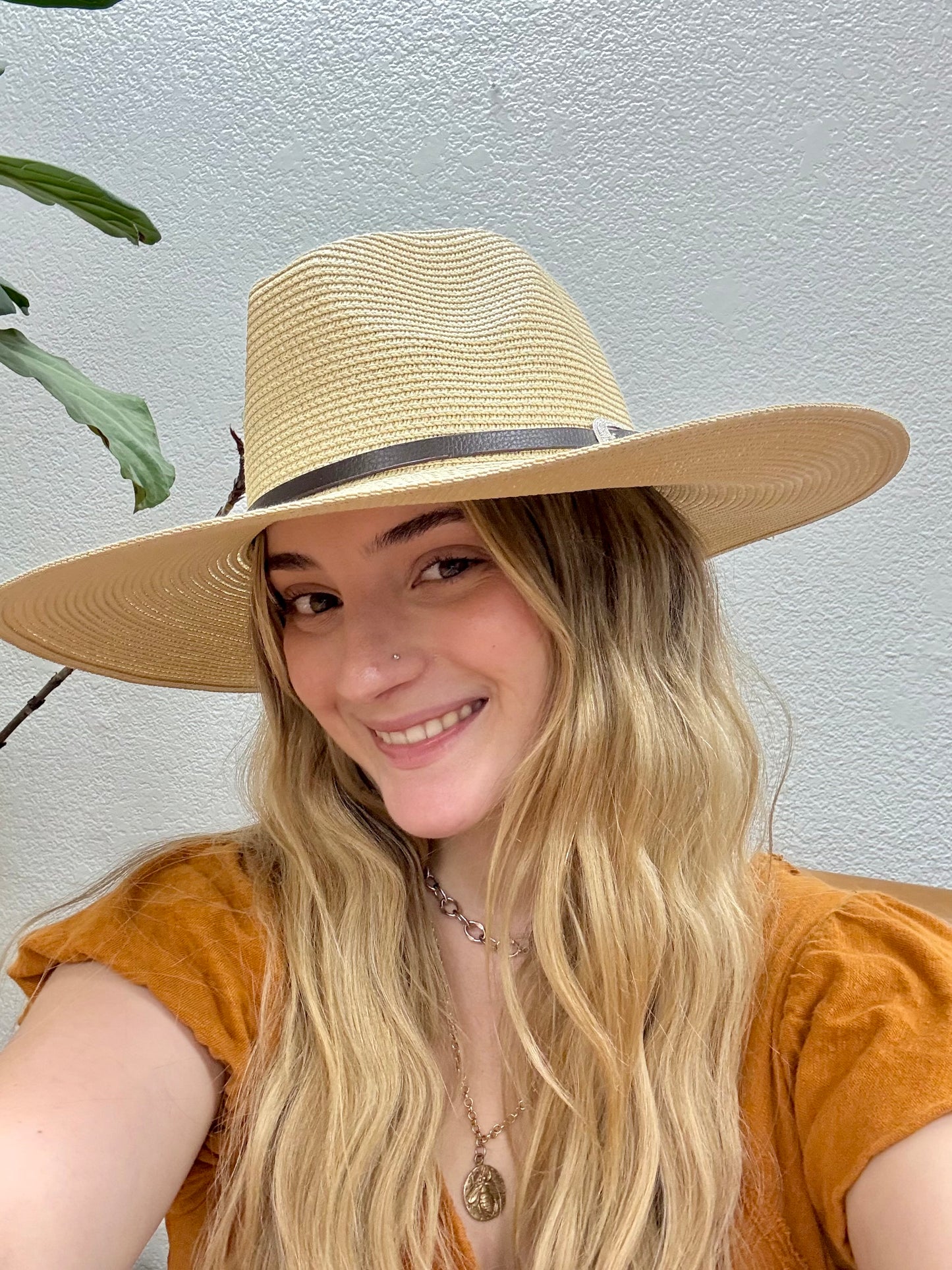 Straw Braided Belt Strap Fashion Hat