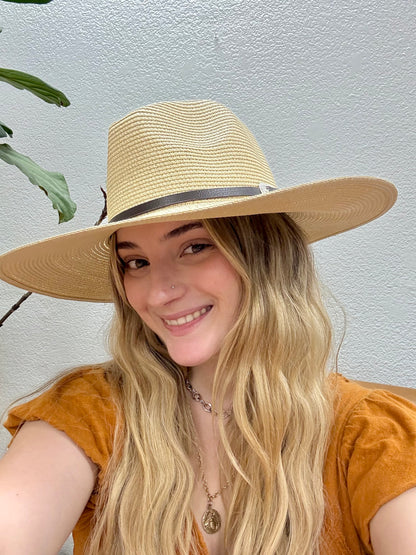 Straw Braided Belt Strap Fashion Hat