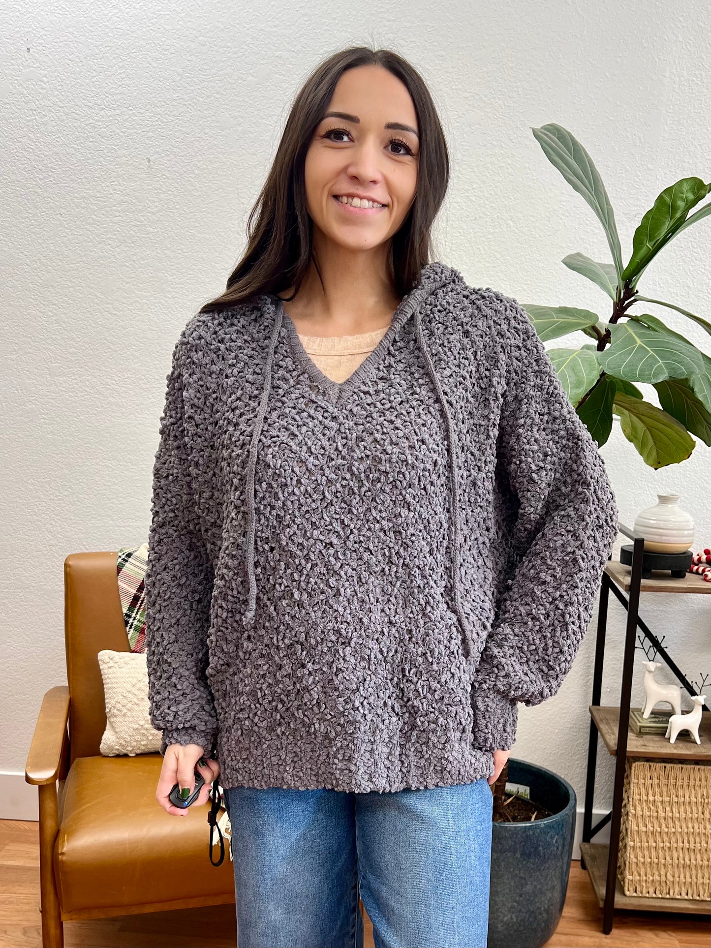 Charcoal Popcorn Hoodie