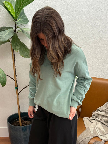 Warm Sage Loose Fit Sweater