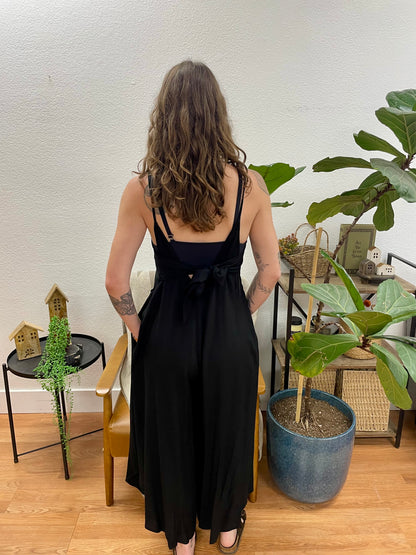 Black Cami Tie Back Jumpsuit