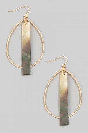 Rectangle Bar Drop Teardrop Earrings