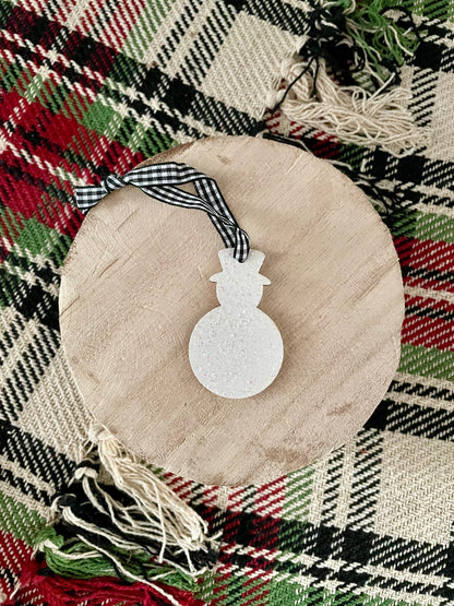 White Glitter Winter Wonder Ornaments