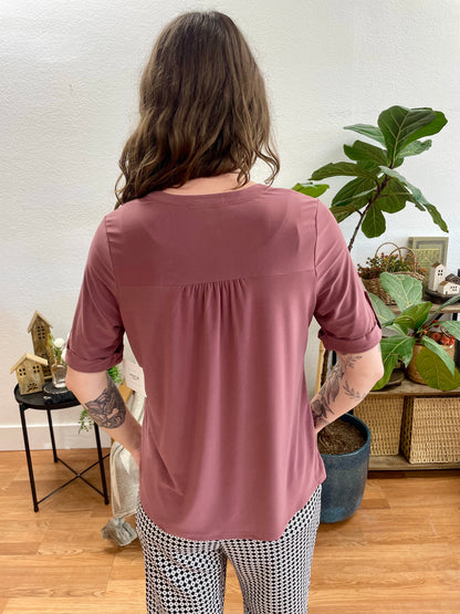 Brick Pintuck Top
