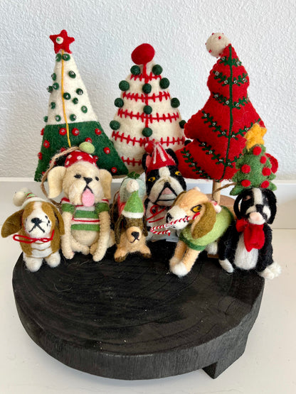 Wool Felt Dog Ornament