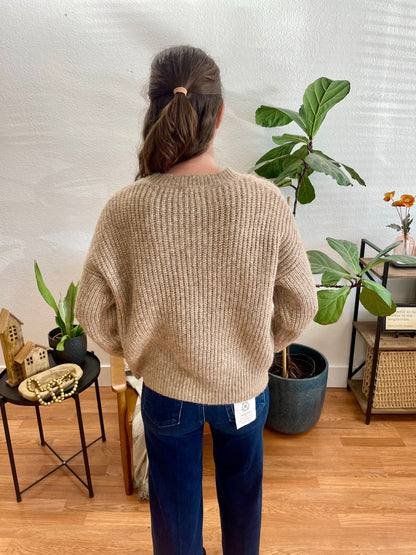 Taupe Cozy Plush Sweater - Terra Cottage