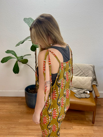 Mustard Floral Jumpsuit