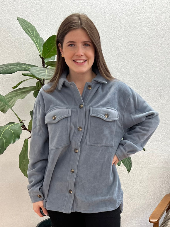 Storm Classic Fleece Shacket Terra Cottage