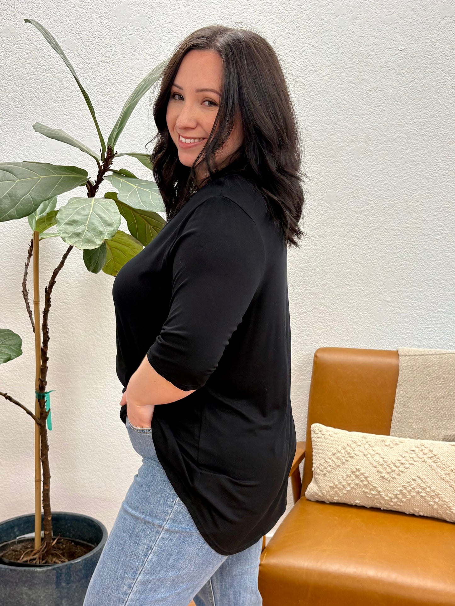 Black Basic Soft Tee