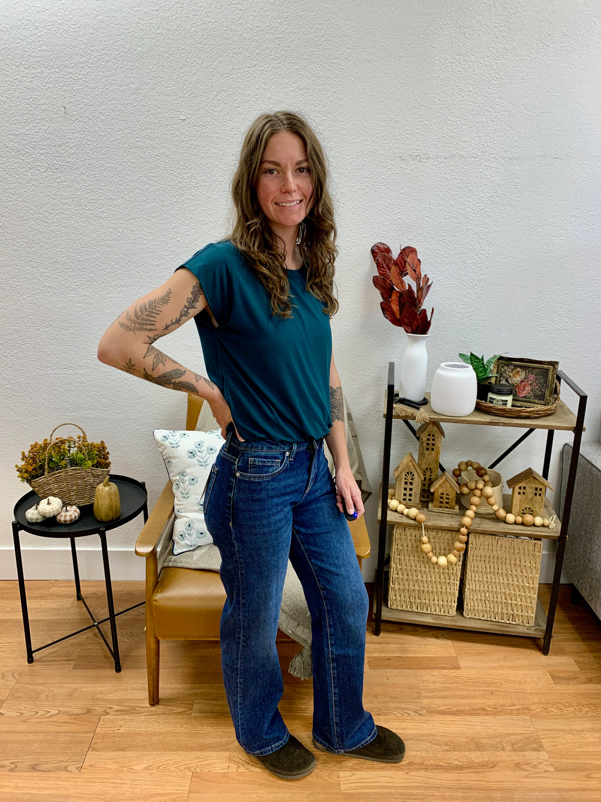 Mica Midnight Blue Relaxed Straight Leg Jeans