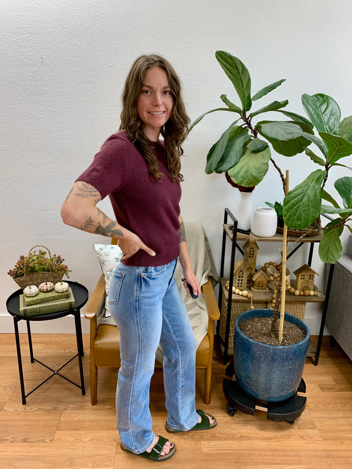 Judy Blue Contrast Wash Straight Leg Jeans