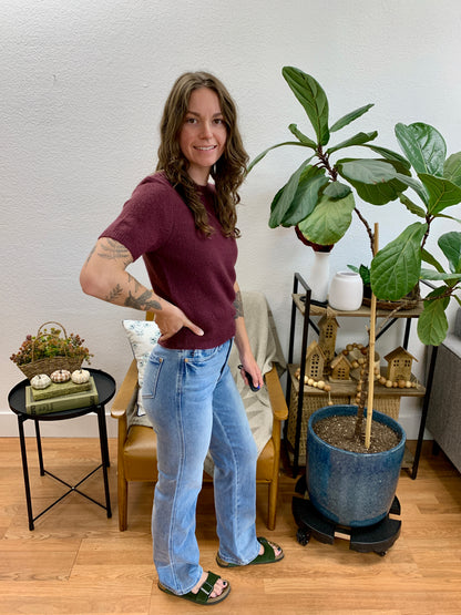 Judy Blue Contrast Wash Straight Leg Jeans