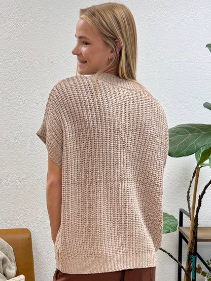Ash Mocha Round Neck Sweater