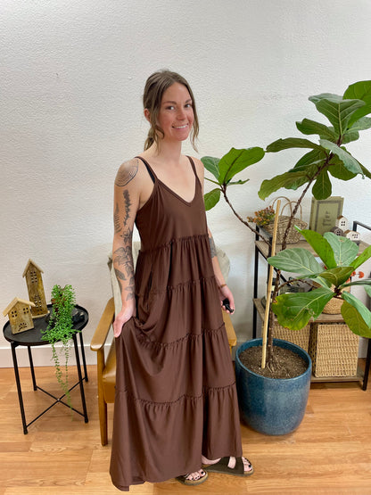 Mahogany Cami Tiered Maxi Dress