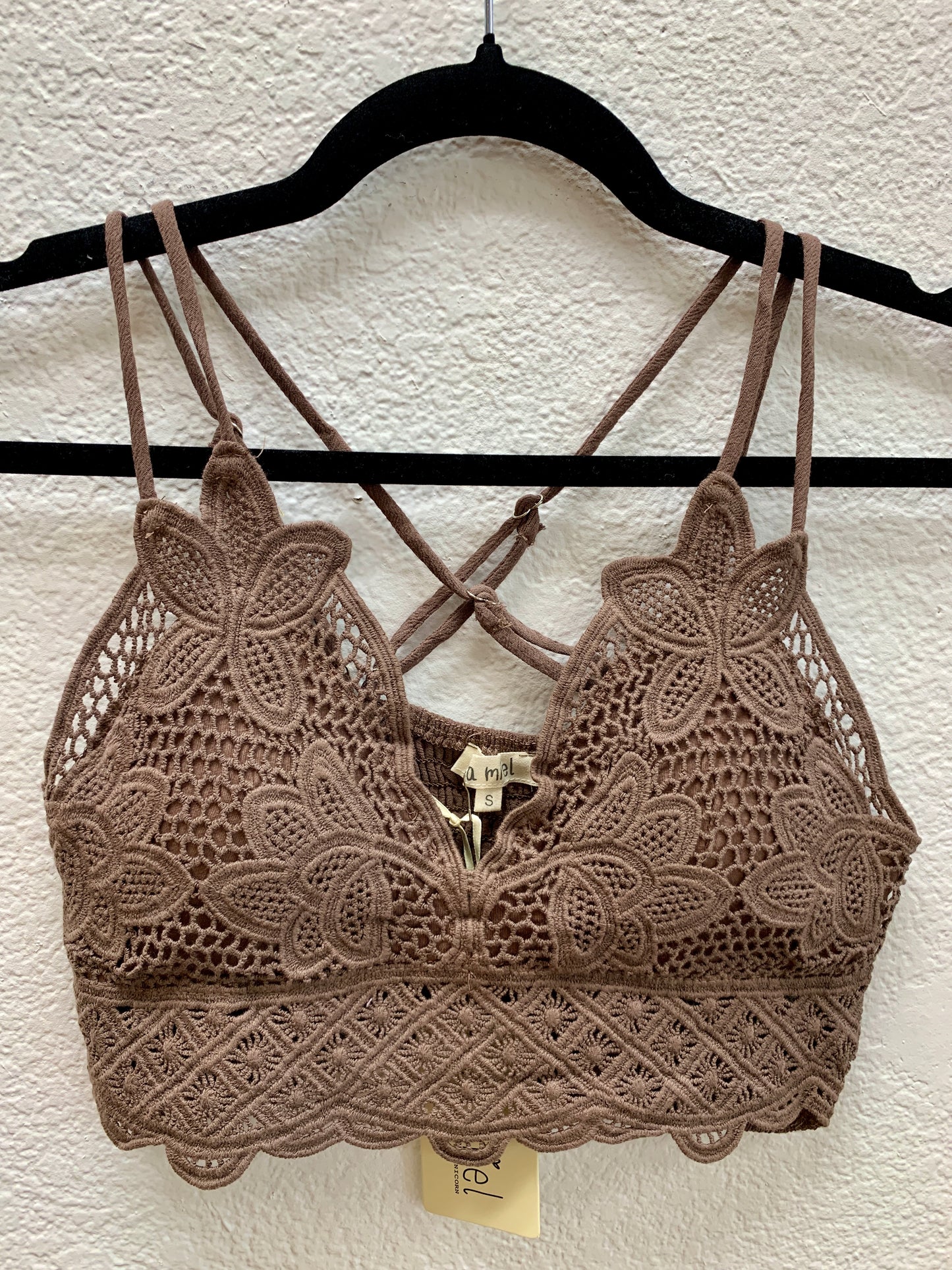 Mocha Padded Lace Bralette
