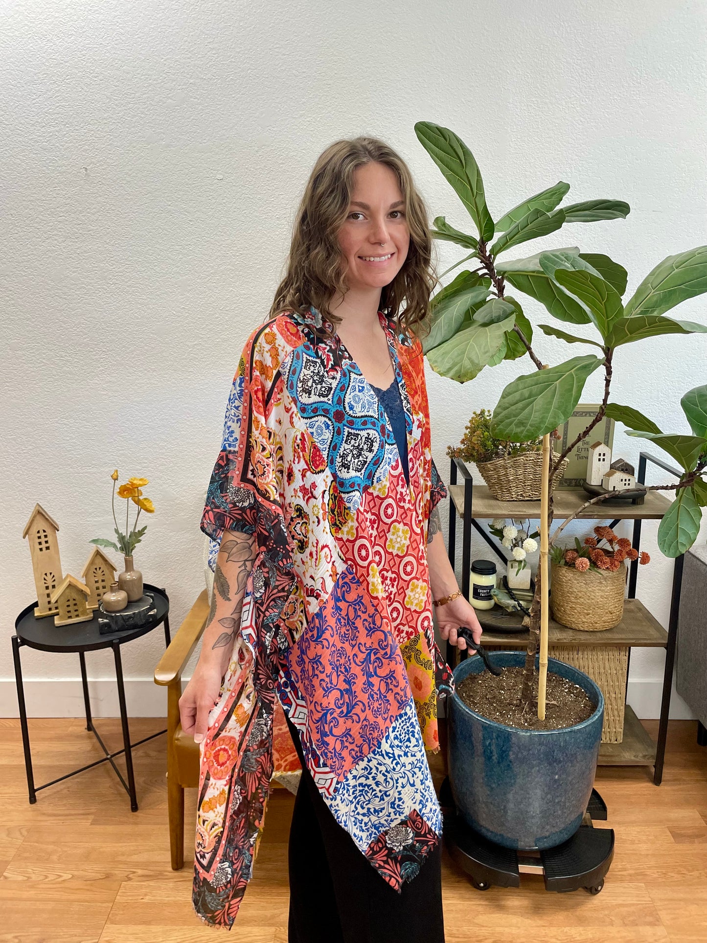 Floral Patchwork Duster