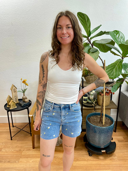 Risen Embroidered Shorts