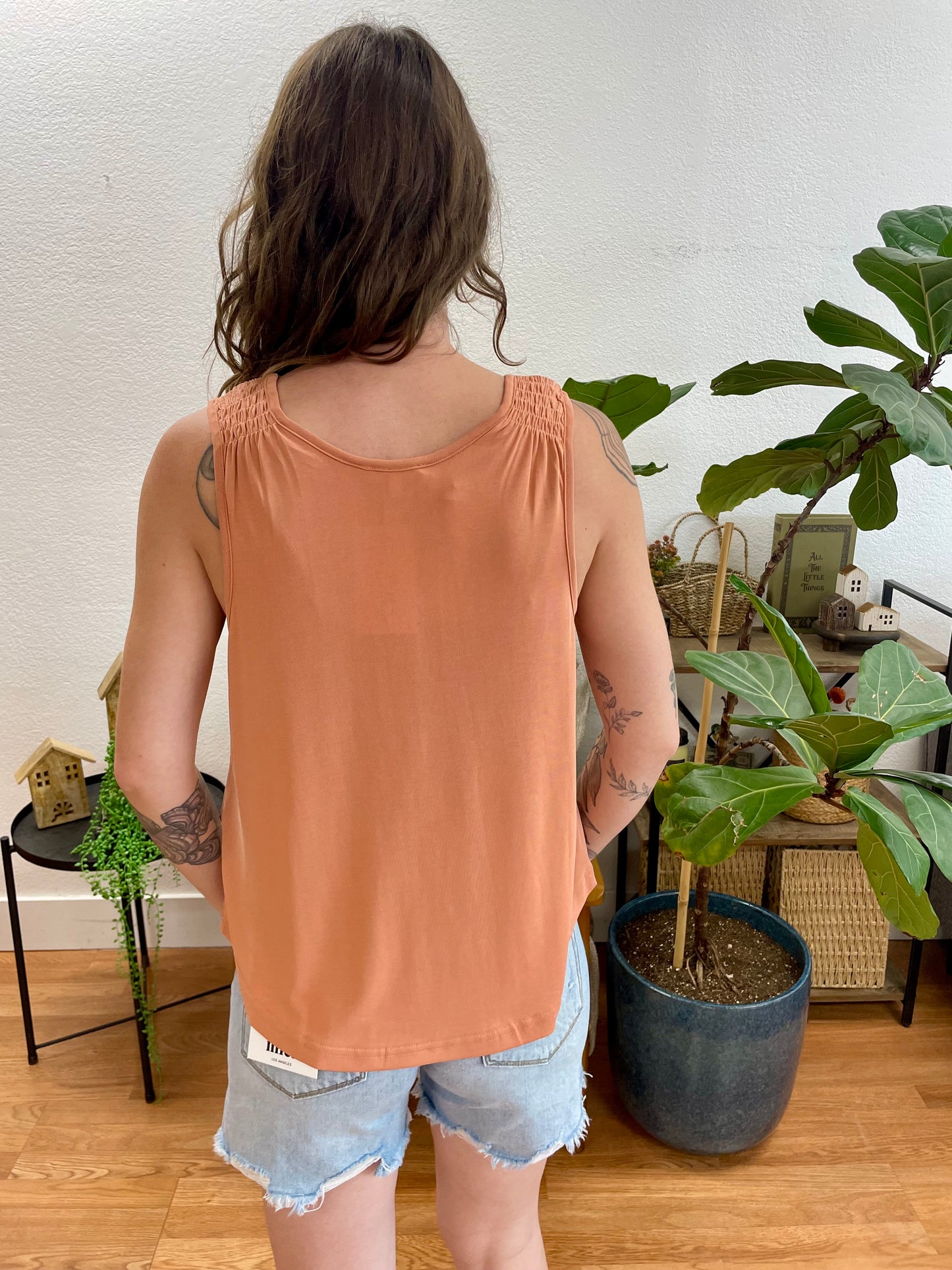Grapefruit Cupro Modal Tank