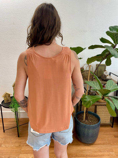 Grapefruit Cupro Modal Tank