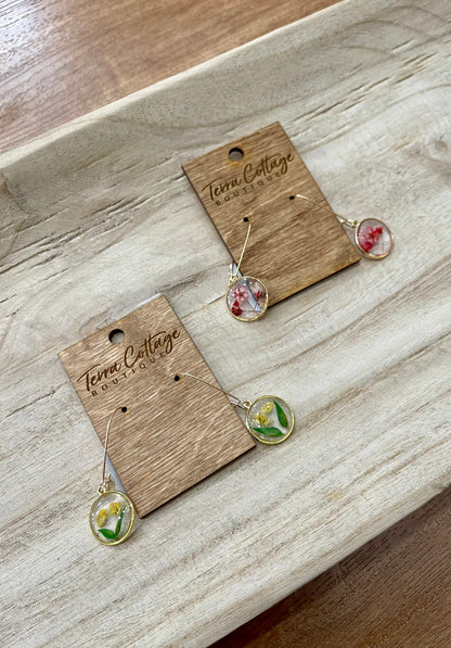 Pressed Floral Earrings