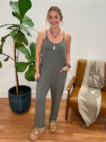 Olive Cami Relaxed Jumpsuit