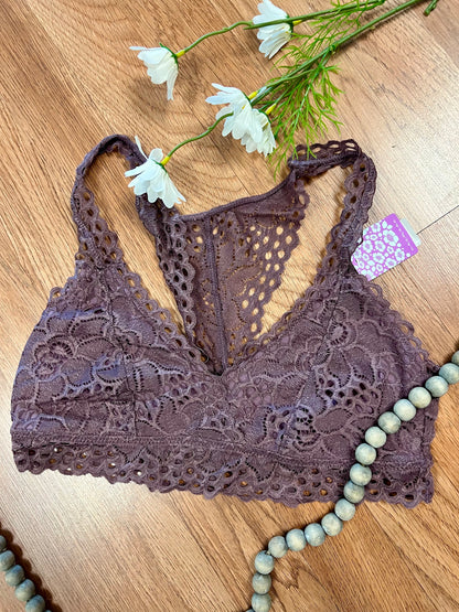 Dusty Purple Soft & Lacy Bralette