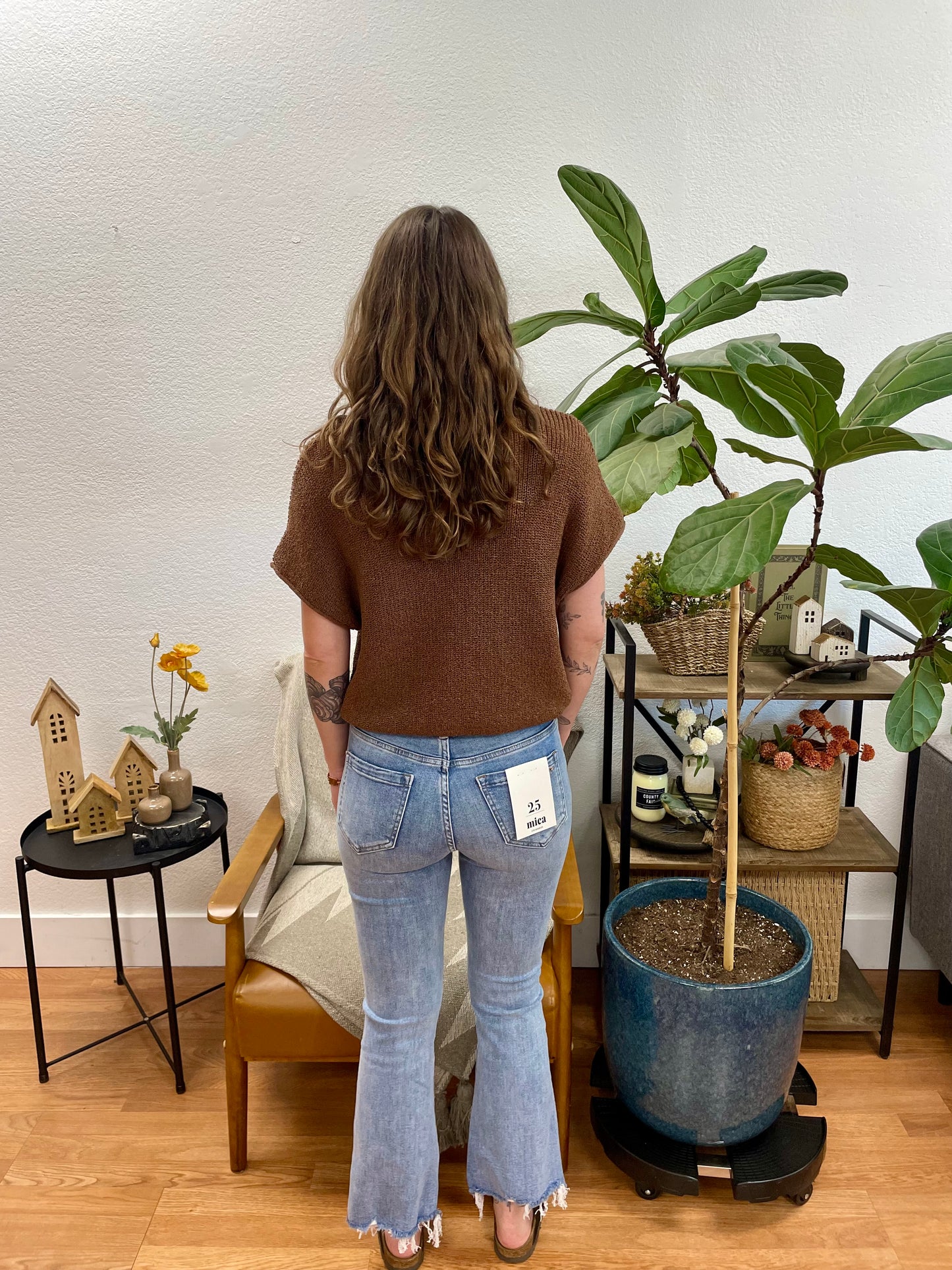 Mica Moscato Crop Flare Jeans
