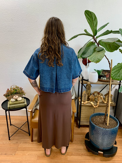Chocolate Smocked Skirt