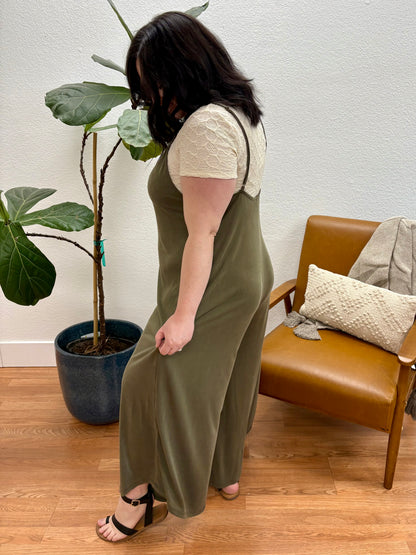 Olive Modal Cami Baggy Jumpsuit