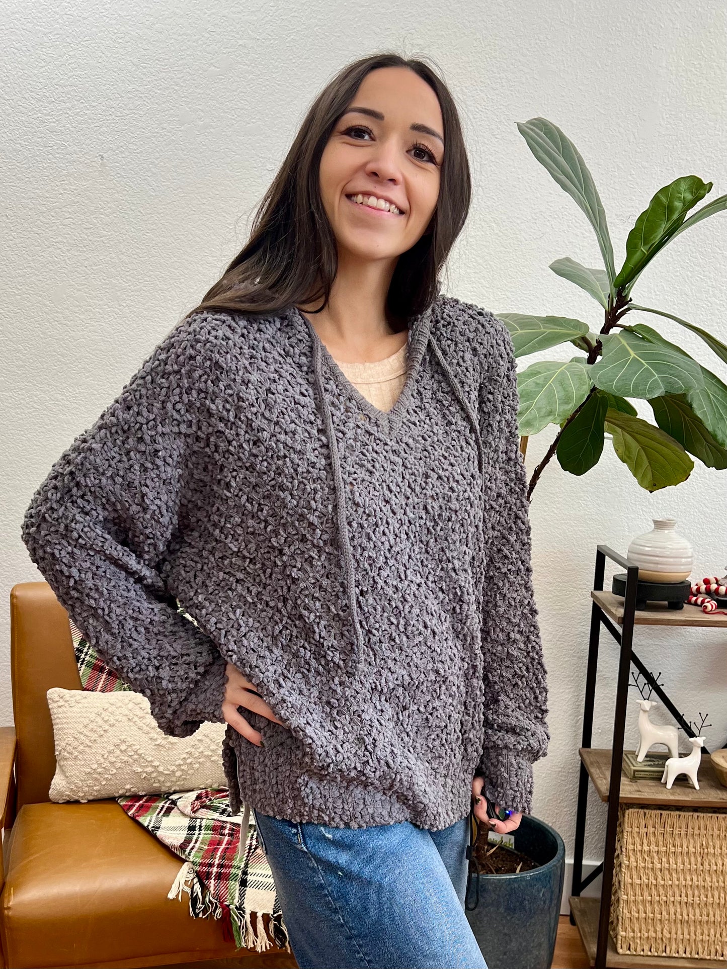 Charcoal Popcorn Hoodie